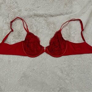 34 B red lace bra